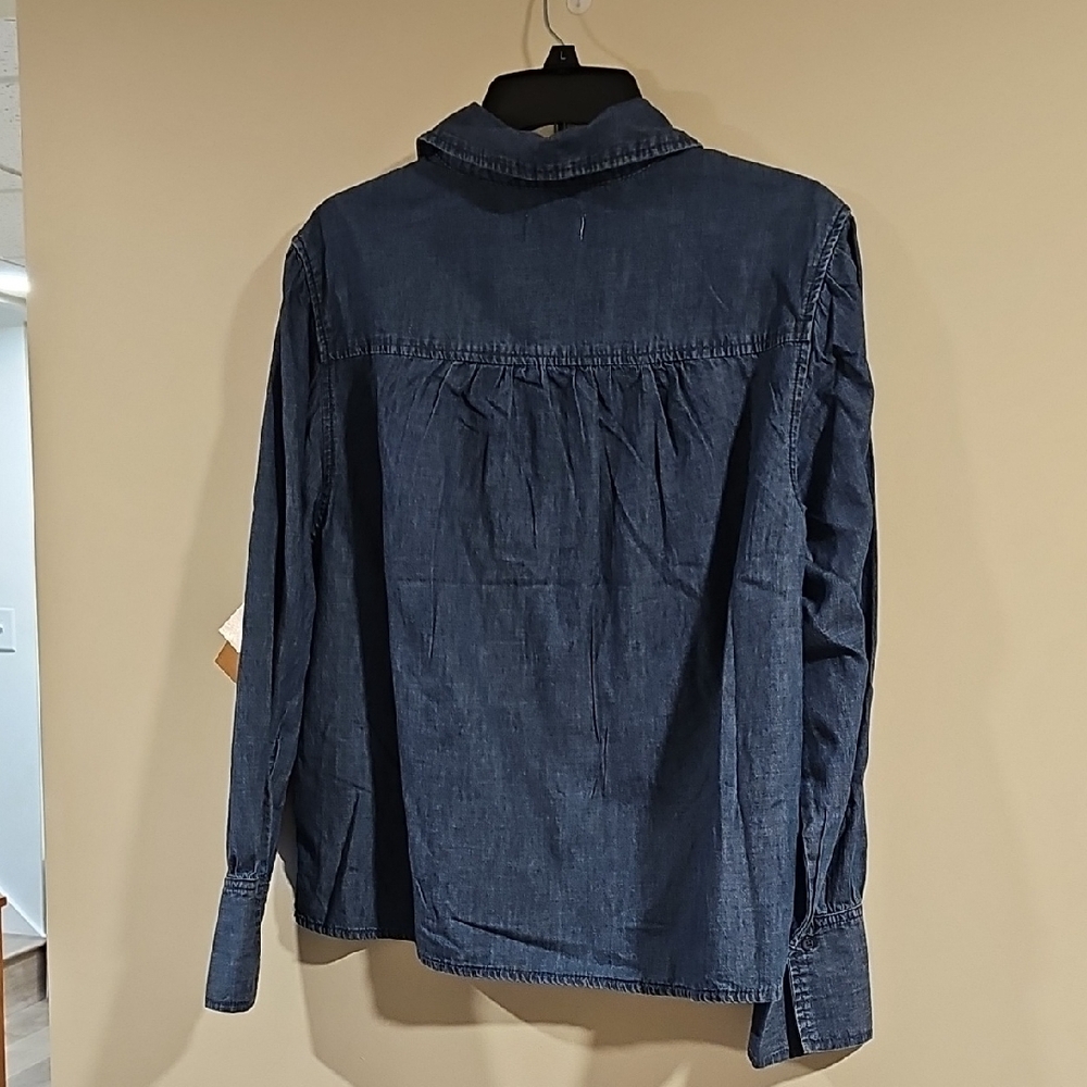 Angels Dark Blue Denim Shirt - Picture 5 of 5